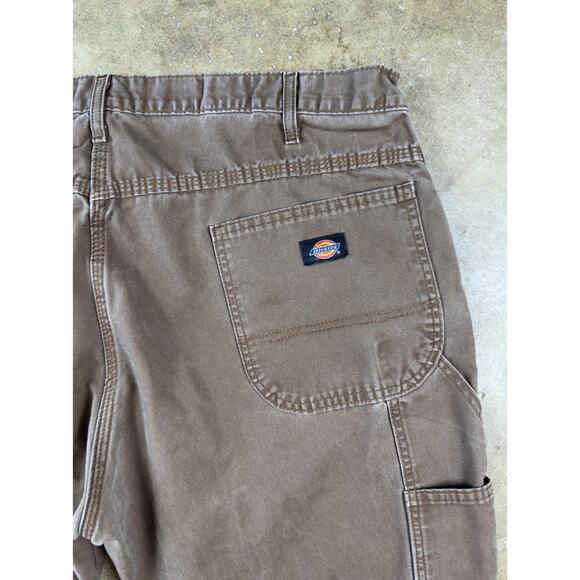 Dickies Carpenter Pants Men’s 40x32 Brown Utility Workwear Relaxed Fit - Picture 8 of 14